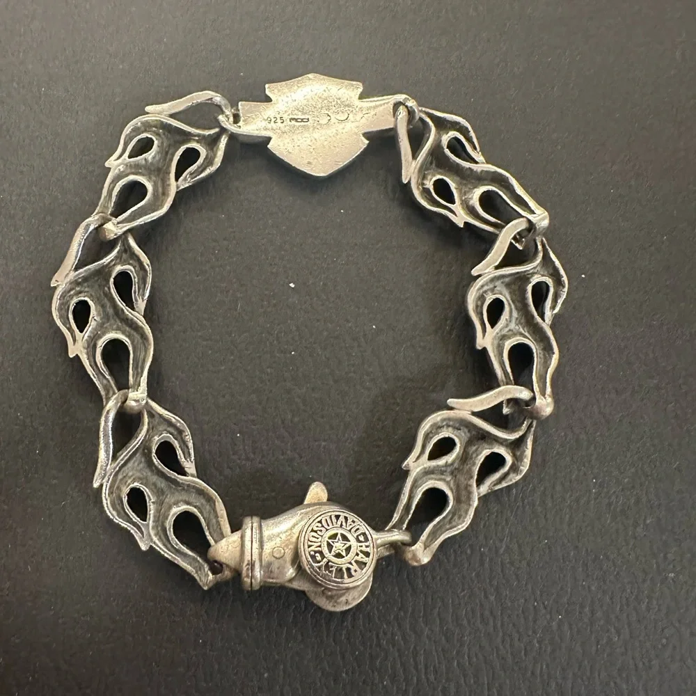 Harley-Davidson Sterling Silver Flame Chain Bracelet - Picture 5 of 5